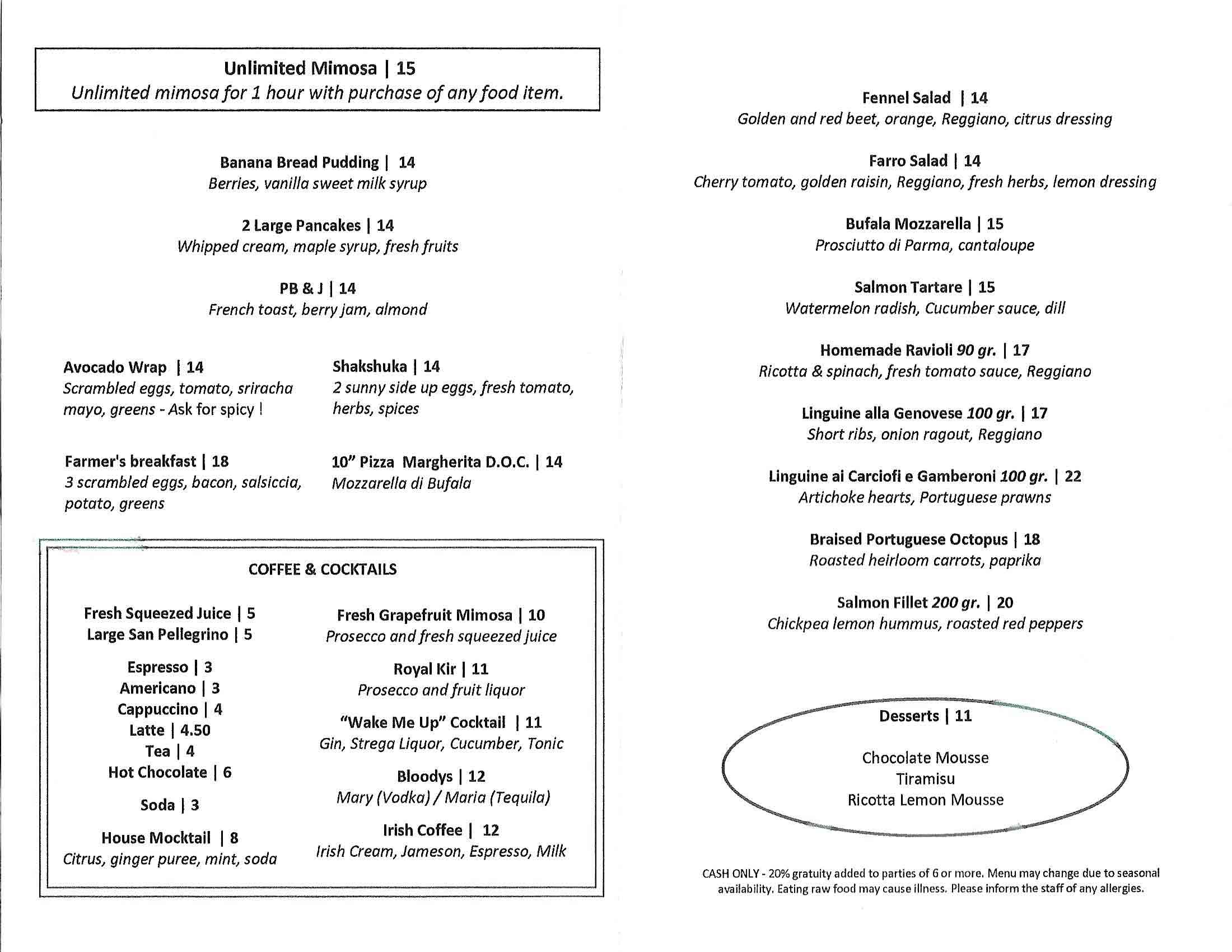 Brunch and Lunch Milk and Roses Restaurant